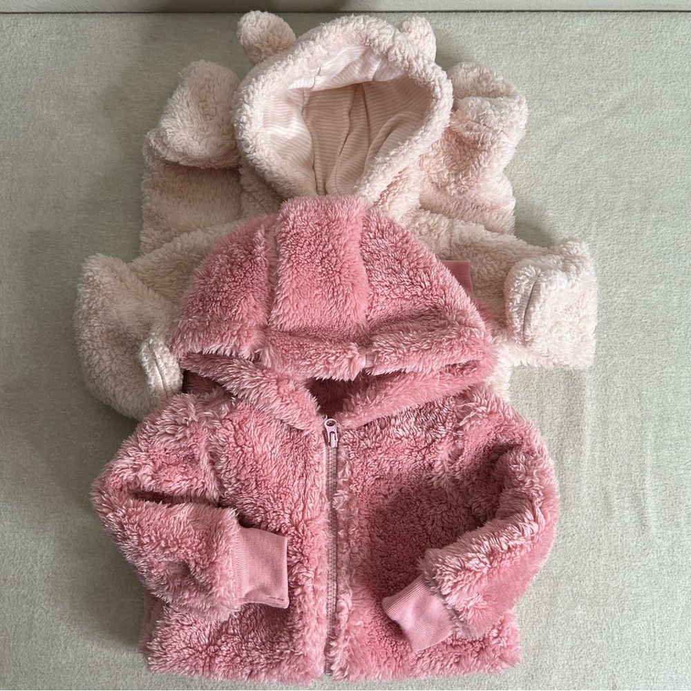 Bundle Carter's‎ Pink Sherpa One piece jumpsuit size 3-6M